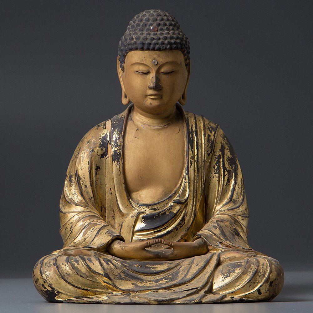 Yahoo!オークション - 【五】仏教美術 木造釈迦如来座像 玉眼