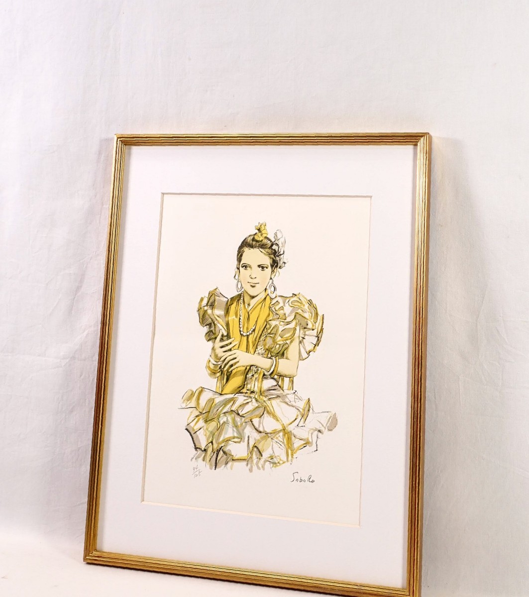 最終値引き】斉藤三郎絵画少女マリアリトグラフ Yahoo!オークション