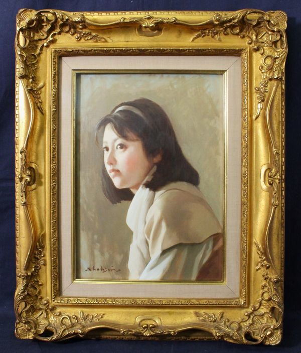 上尚司 絵画 黒のジャンパースカート 原作 油絵 上尚司 絵画 黒の