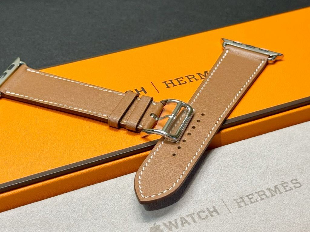 2414 Apple Watch エルメス ゴールド HERMES レザー 2414 Apple Watch