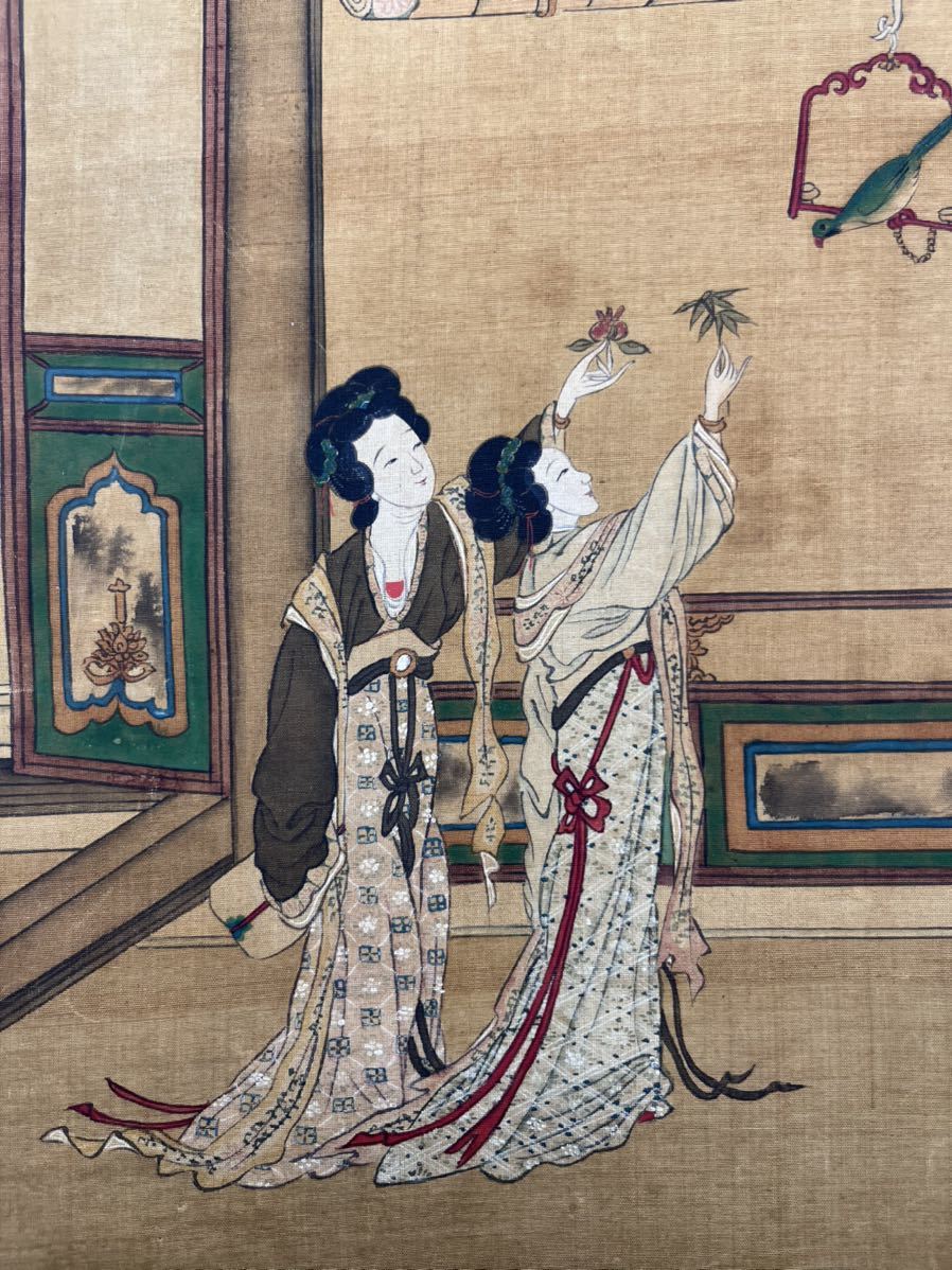 中国北宋時代の人物図 肉筆絵 激安骨董品 BD272A13-2 中国北宋時代の