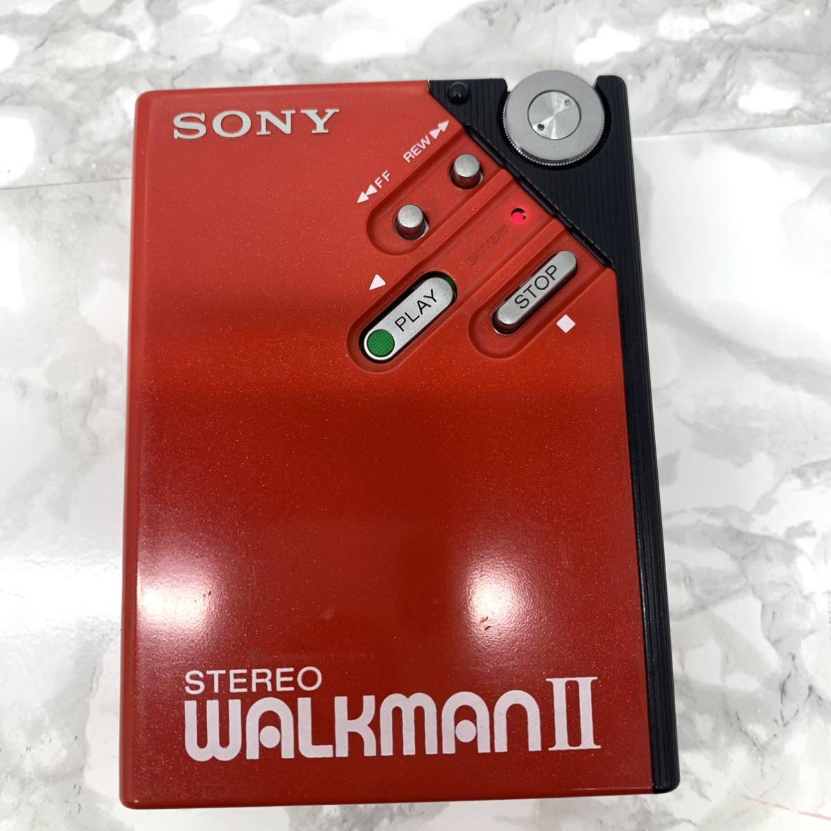 通電確認】 SONY WM-2 ウォークマン2 ホルダー 人気のレッド WALKMAN