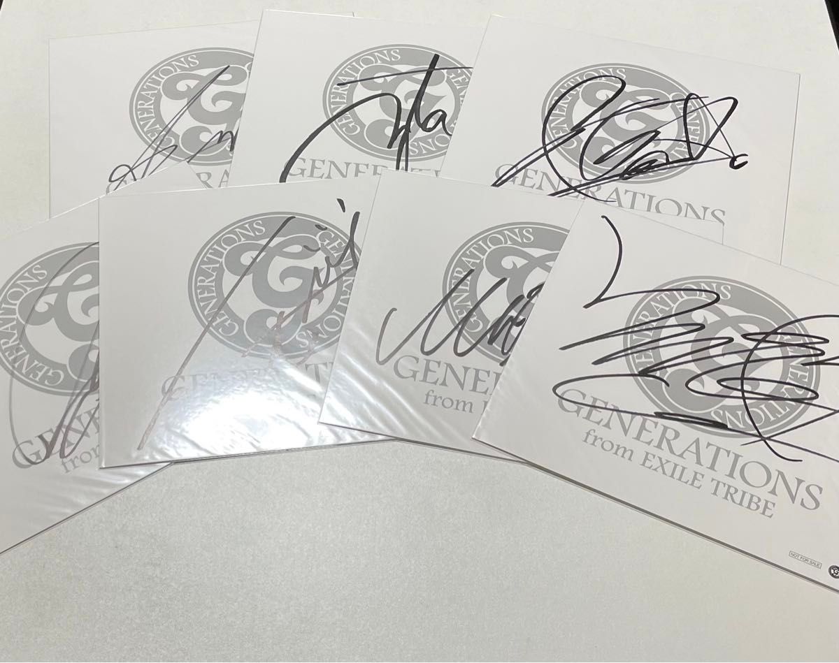 GENERATIONS from EXILE TRIBE 直筆 サイン色紙 メンバー全員 7人分