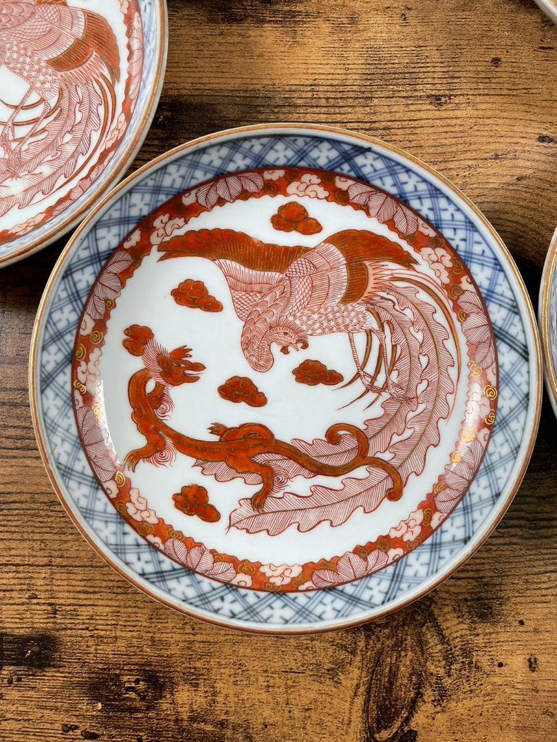 九谷焼骨董品小皿5客