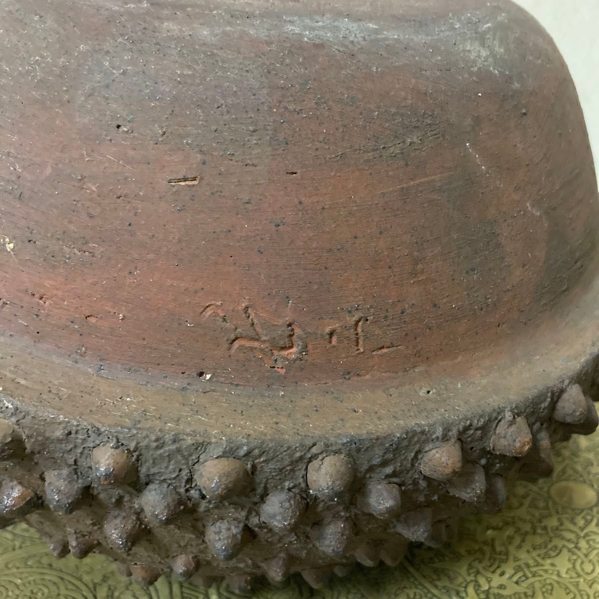 珍品鉄瓶風陶器製時代古水指壺焼物〈検 古備前茶道具古常滑