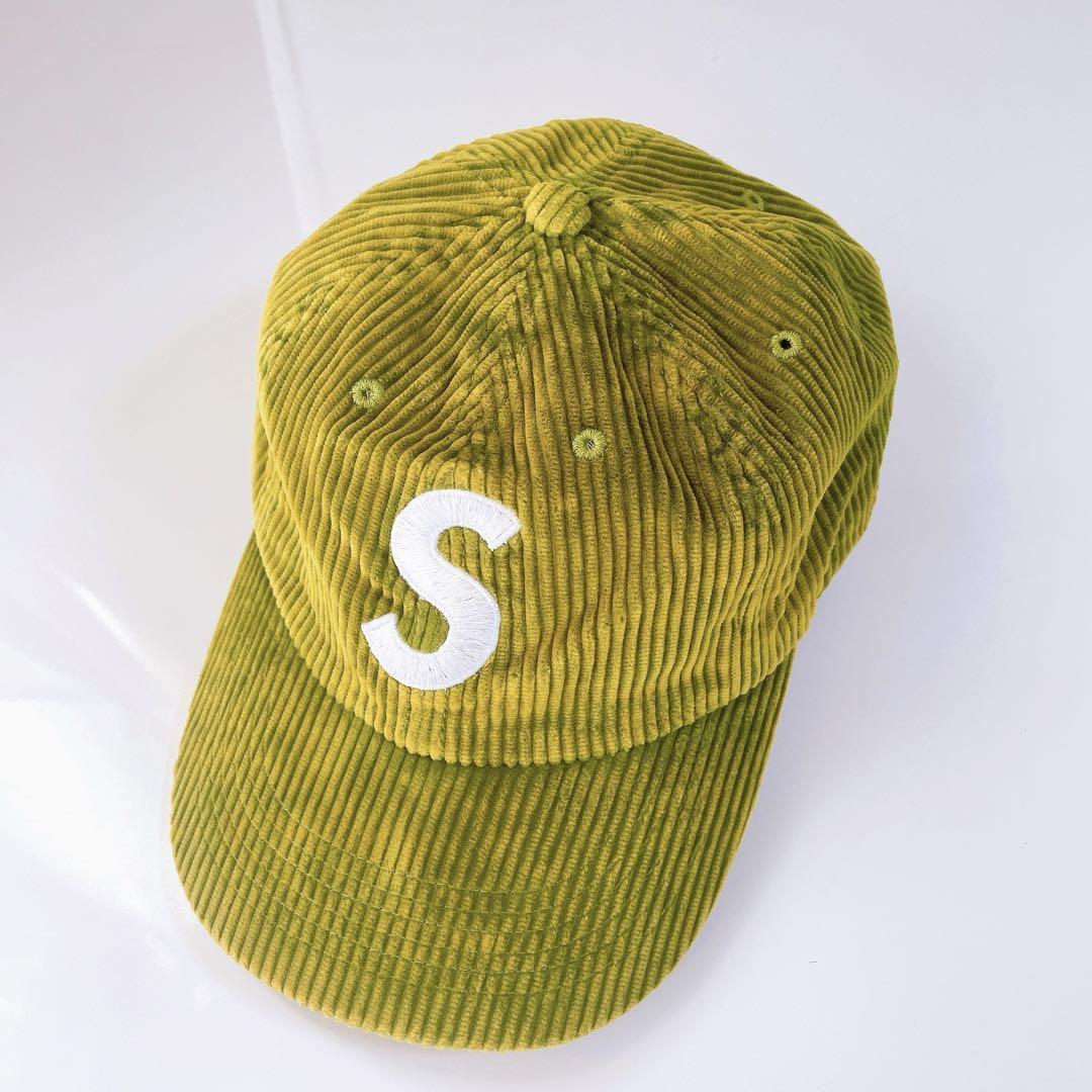 新品 Supreme Corduroy S Logo 6-Panel Bleached Olive 23FW