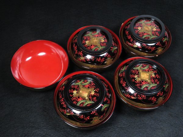 赤吸物椀 中客 10客 名前入り 赤吸物椀 中客 10客 名前入り