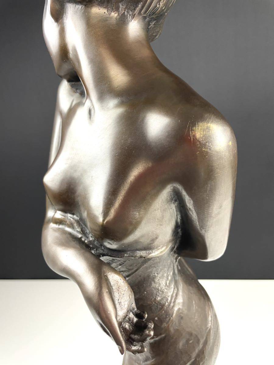 はじらい】ブロンズ彫刻裸婦像 高岡銅器・竹中正晴作少女銅像