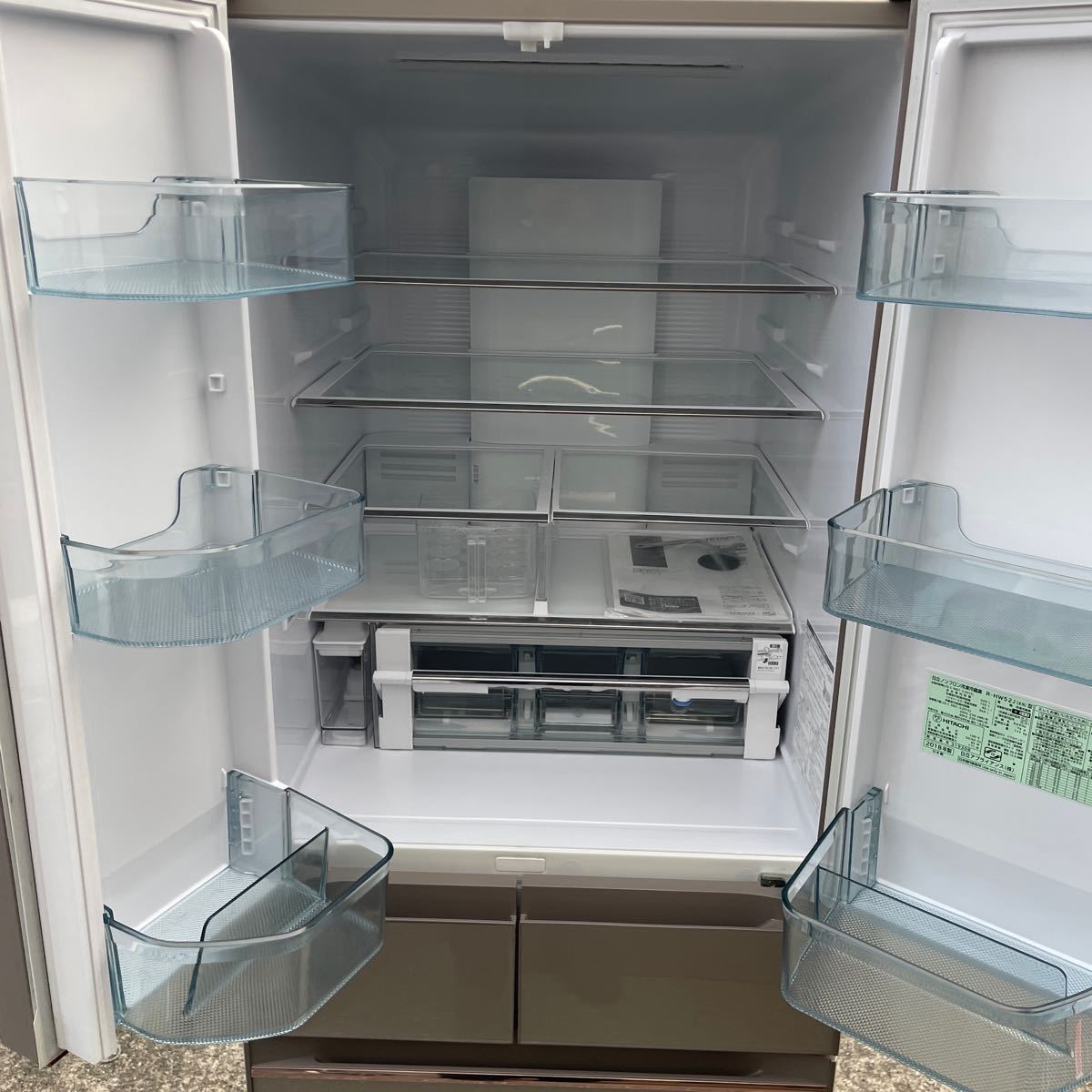 値下げ】HITACHI 冷蔵庫 520L R-HW52J グレイッシュブラウン 日立