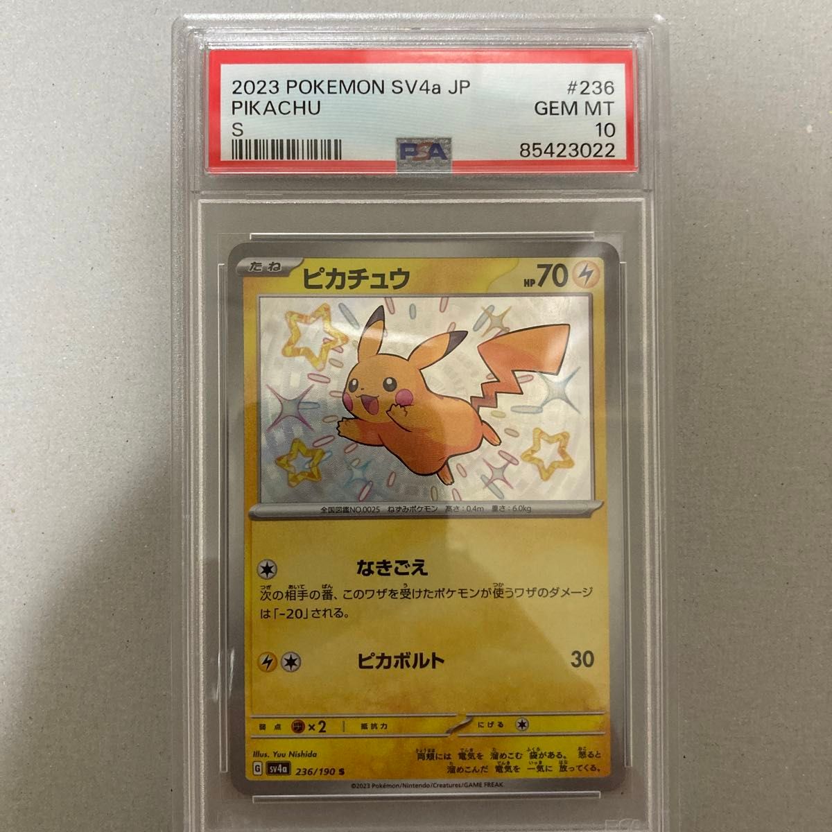 2023 POKEMON SV4a JP ピカチュウ S PSA10 連番
