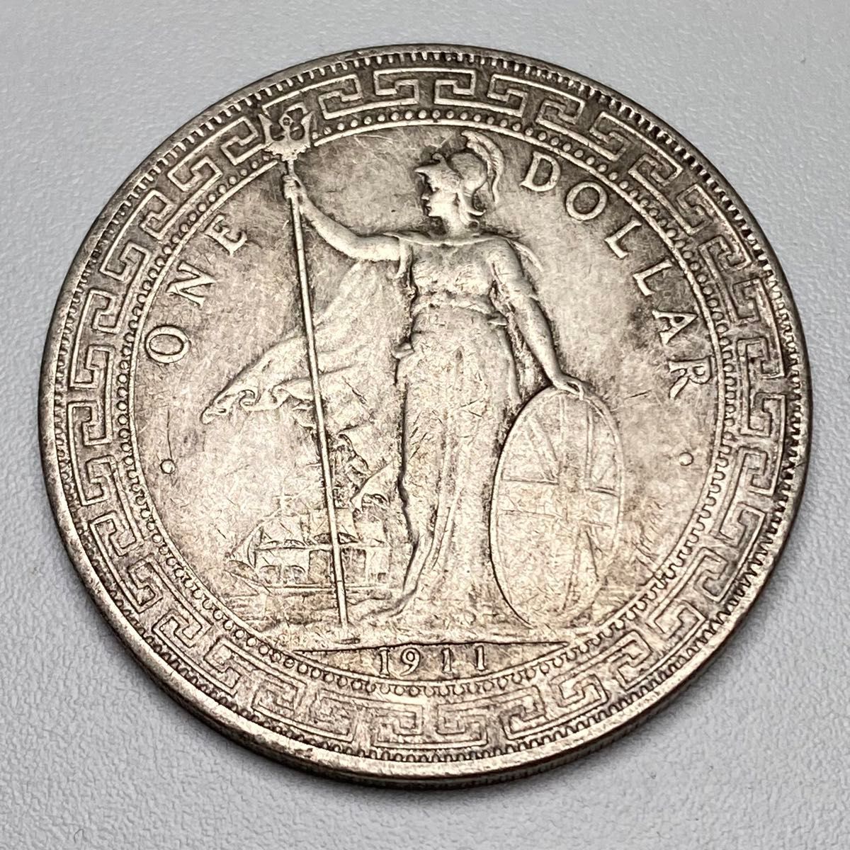 イギリス 1911年 トレードダラー 銀貨PCGS MS63 イギリス 1911年