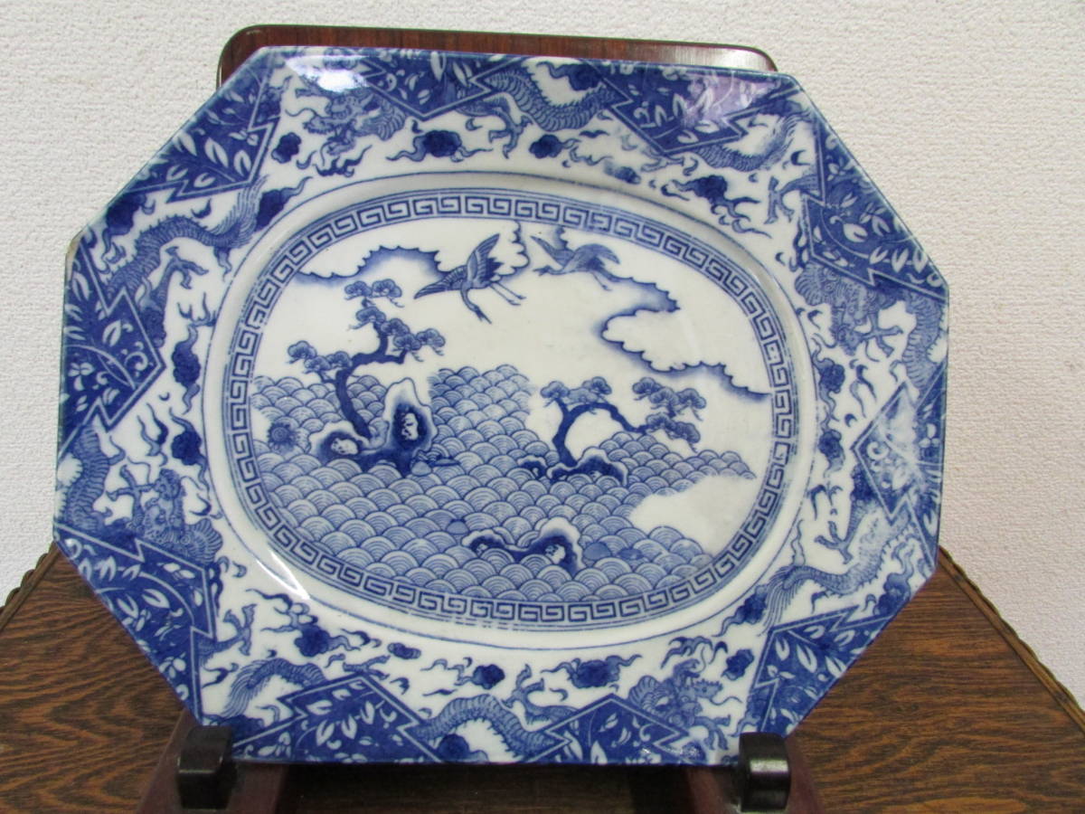 WHITE 骨董 角皿 伊万里 印判 花 7枚 WHITE様専用 骨董 角皿 伊万里