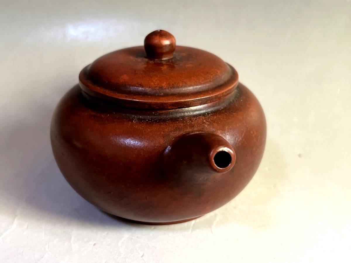 水注□朱泥桃型水差し 猿紋 書道道具 古玩 唐物 中国 古美術 時代物