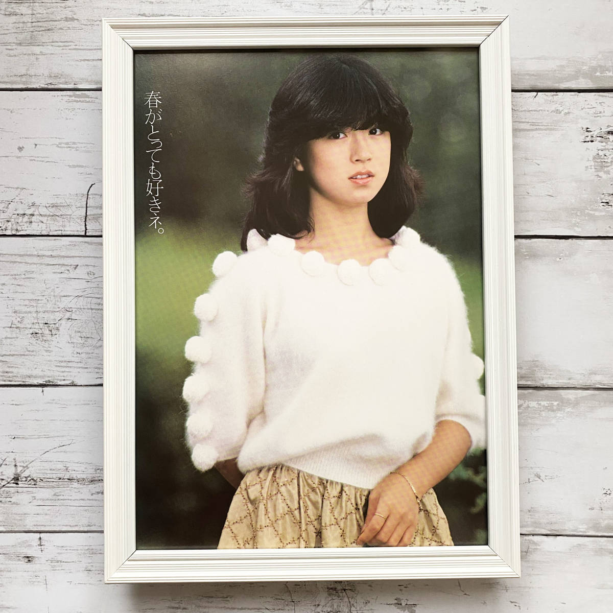 中森明菜 A2サイズ カレンダー ポスター 新品額装付き モノトーン 中森