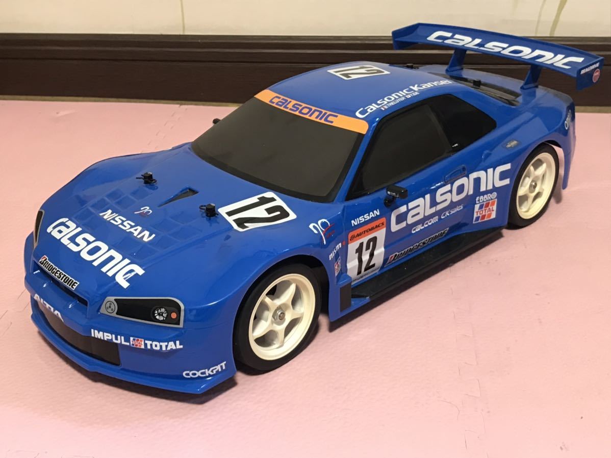 送料無料 未走行 1/10 タミヤ スカイライン GT-R R34 カルソニック