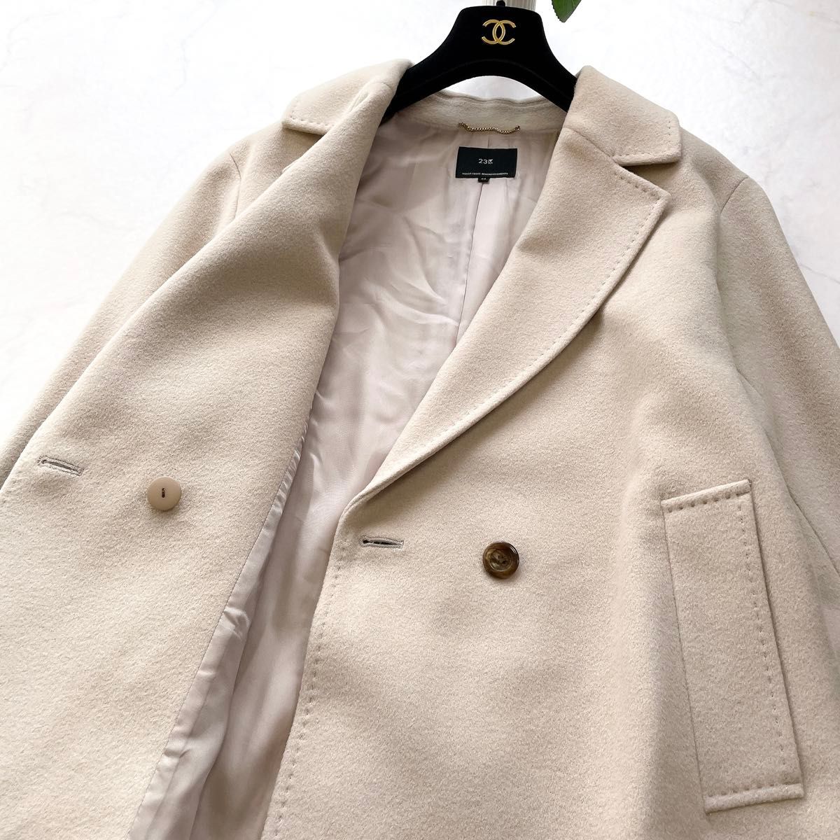 23区】新品未使用 2019年 ウールアンゴラビーバーチェスターコート 44