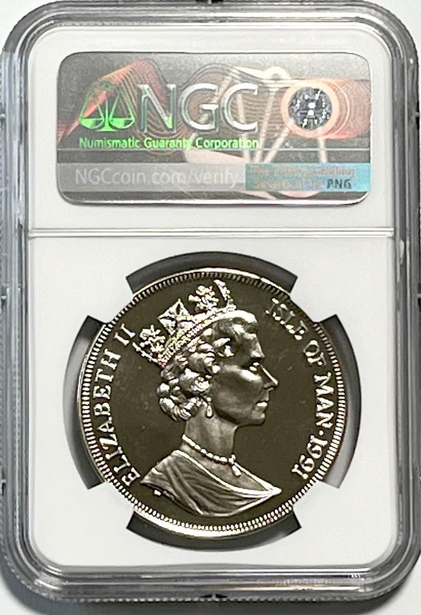 希少最高鑑定1枚のみ 鑑定枚数も1枚のみ 1991年 マン島 ダイアナ妃