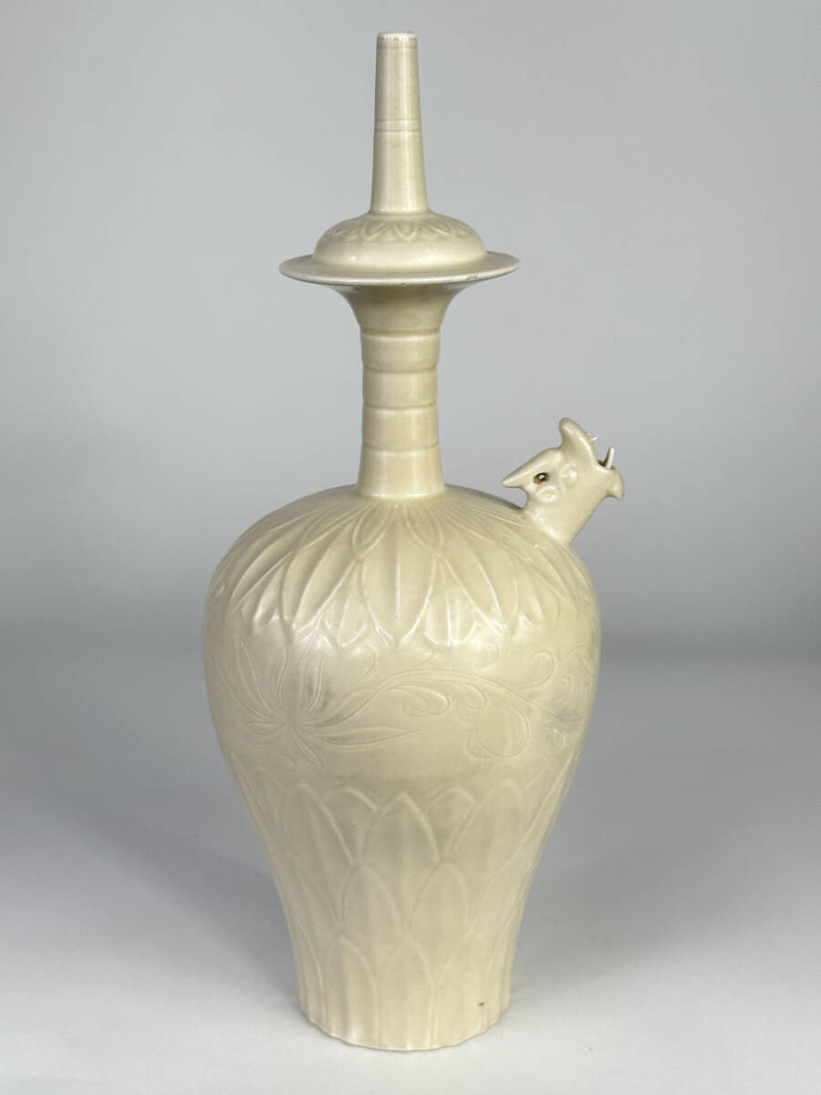 中国古美術•清時代 黄釉花瓶 中国美術 青花 古染付 楼閣山水紋 六方 瓶