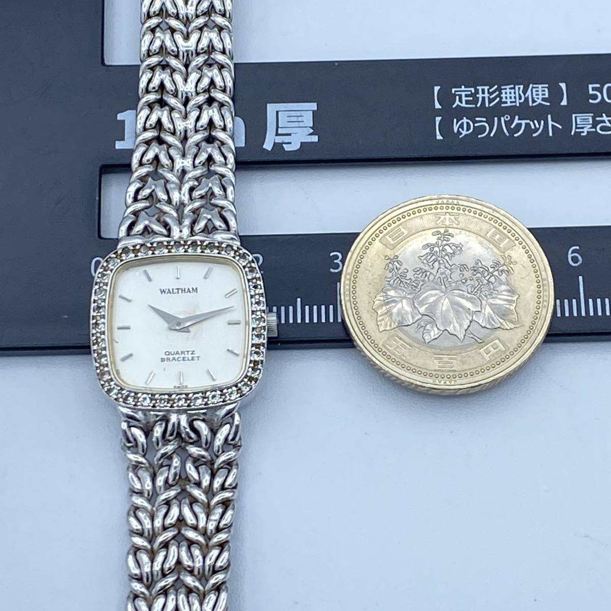 WALTHAM ウォルサムダイヤベゼル銀無垢シルバー925 腕時計