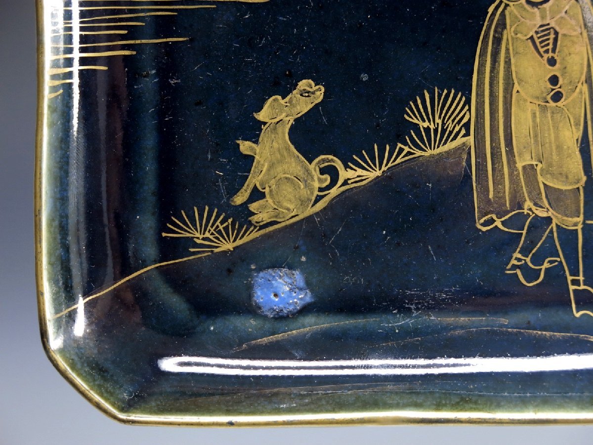 古伊万里 瑠璃 金彩 南蛮人 江戸時代