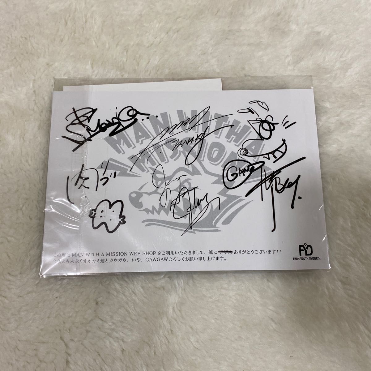 MAN WITH A MISSION マンウィズ 直筆サイン入りチェキ MAN WITHA