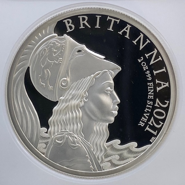 ロイヤルミント 2021年 ブリタニア プレミアム プルーフ 2oz 銀貨 NGC