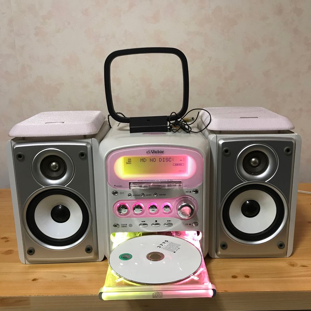 Victor UX-QX1 Victor UX-QX1 ミニコンポ ⁄ピンク ビクター、「QP