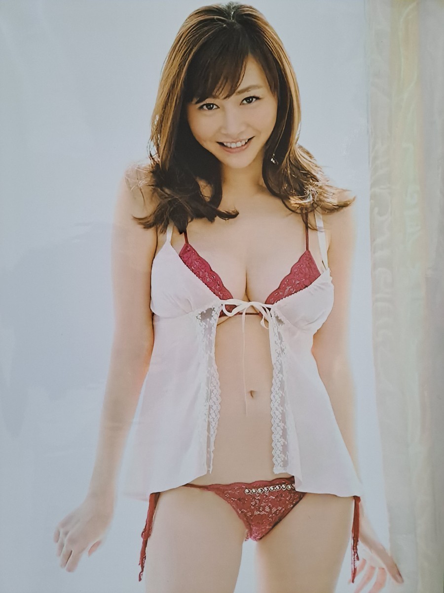 Yahoo!オークション - 杉原杏璃等身大ポスター 希少レッドランジェリー