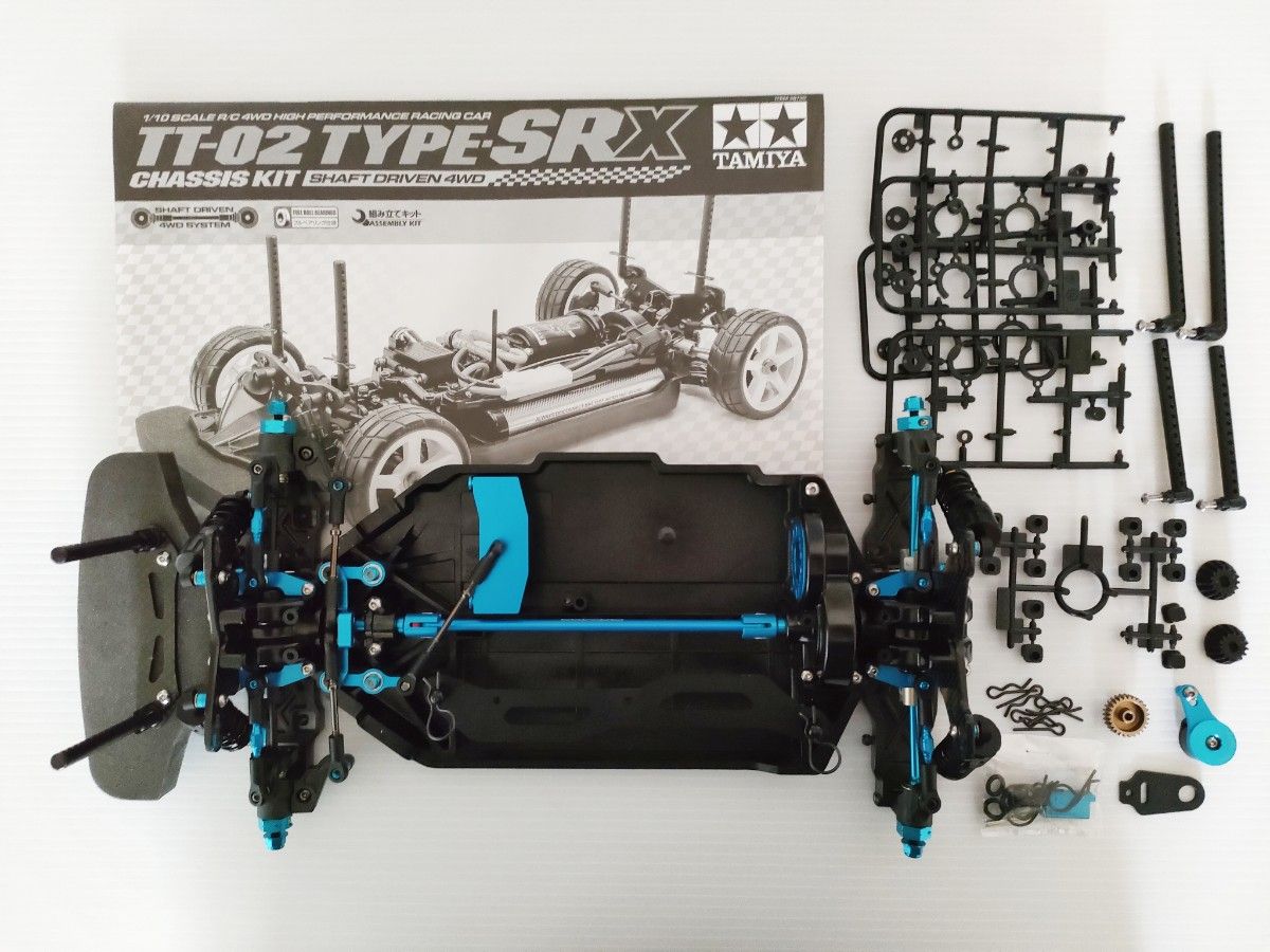 新品、未使用 TAMIYA TT-02 TYPE-SRX オプションパーツ含 タミヤ TT02