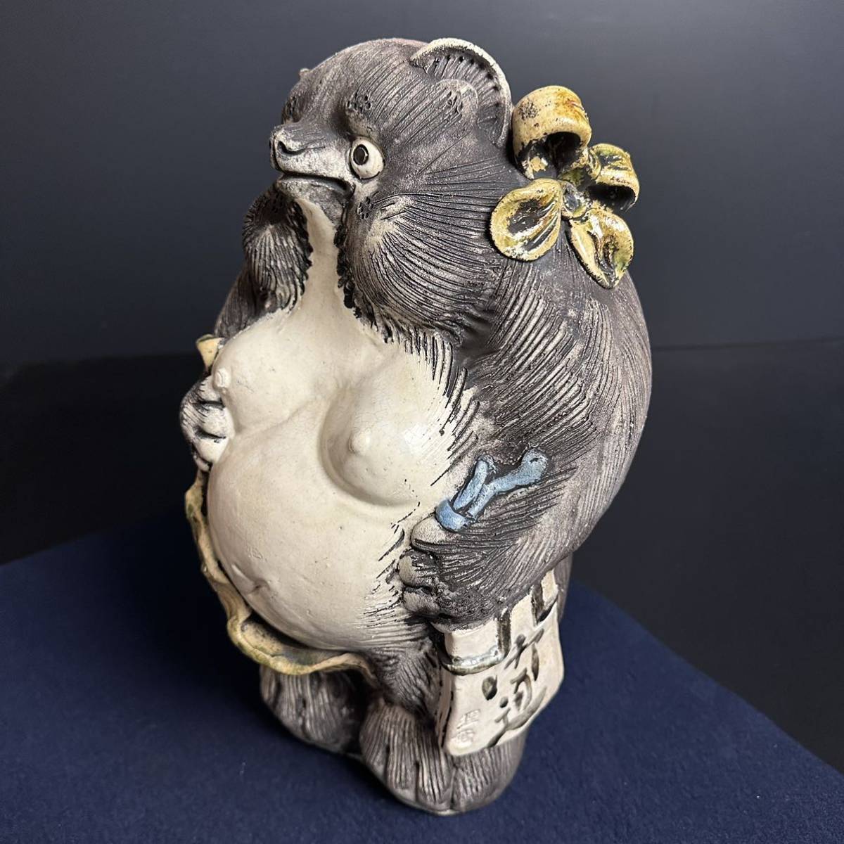 Yahoo!オークション - [KJ494] 信楽焼 狸庵 狸 たぬき 女の子 リボン