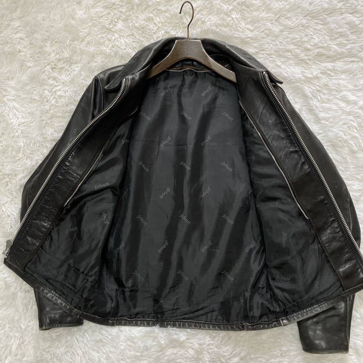 Yahoo!オークション - ボアライナー付き schott ショット シングル ラ