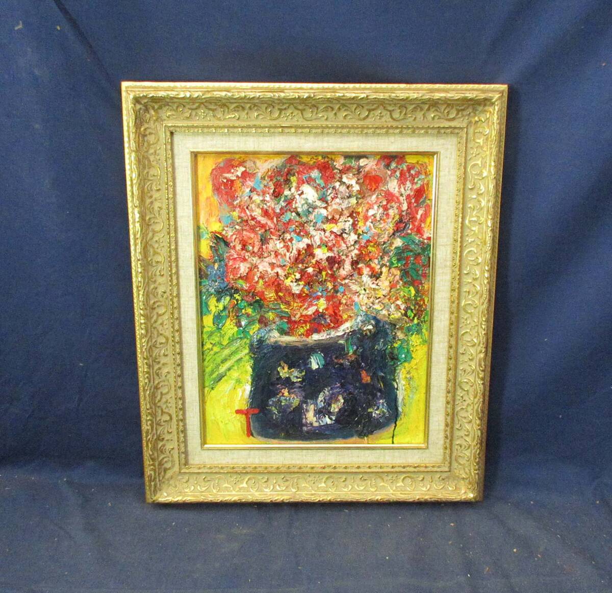 油彩 丸山妙子 仏像 画家・光陽会常任委員・福島県出身 厚塗り 油彩 G