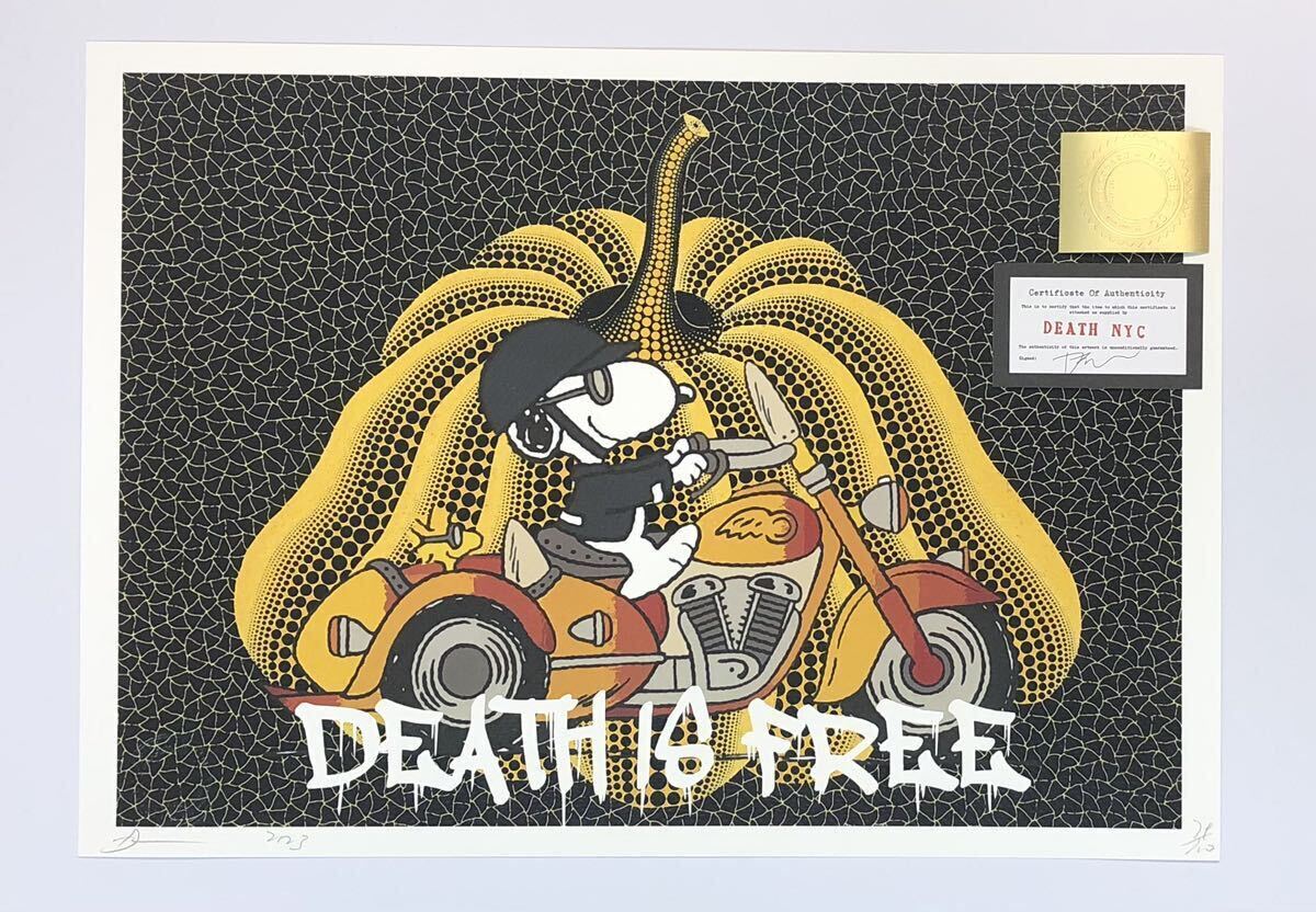 限定100枚】death nyc ポスター SNOOPY スヌーピー ウッドストック