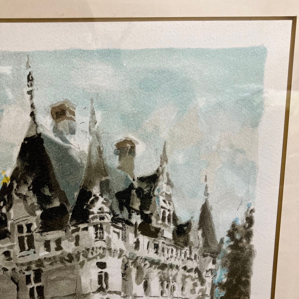 児玉幸雄 「湖上の城」希少画集・額装画・風景画・絵画 オン