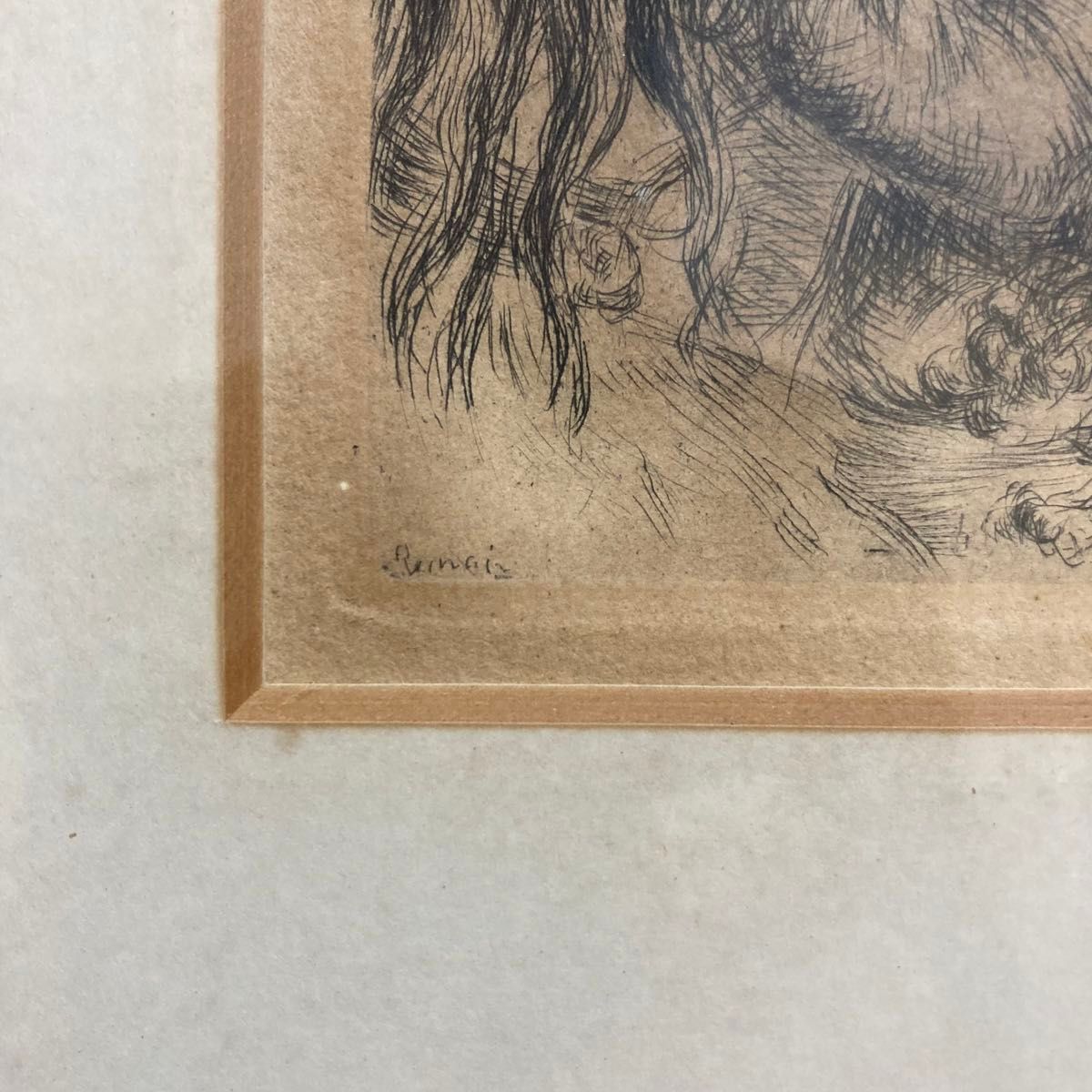 真作保証】オーギュスト・ルノワール「ピン飾りの帽子」銅版画