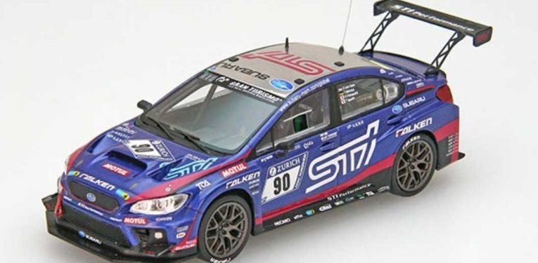 未使用【絶版】EBBRO エブロ 1/43 SUBARU WRX STI No.90 ミニカー