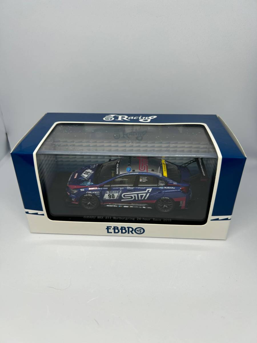 未使用【絶版】EBBRO エブロ 1/43 SUBARU WRX STI No.90 ミニカー