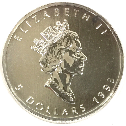 Yahoo!オークション - 送料360円 カナダ 5ドル銀貨 メイプルリーフ 199