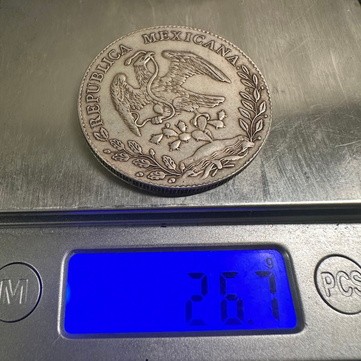 メキシコ 1891年 銀貨 超希少！！ メキシコ銀貨 8リアル大型銀貨 1891