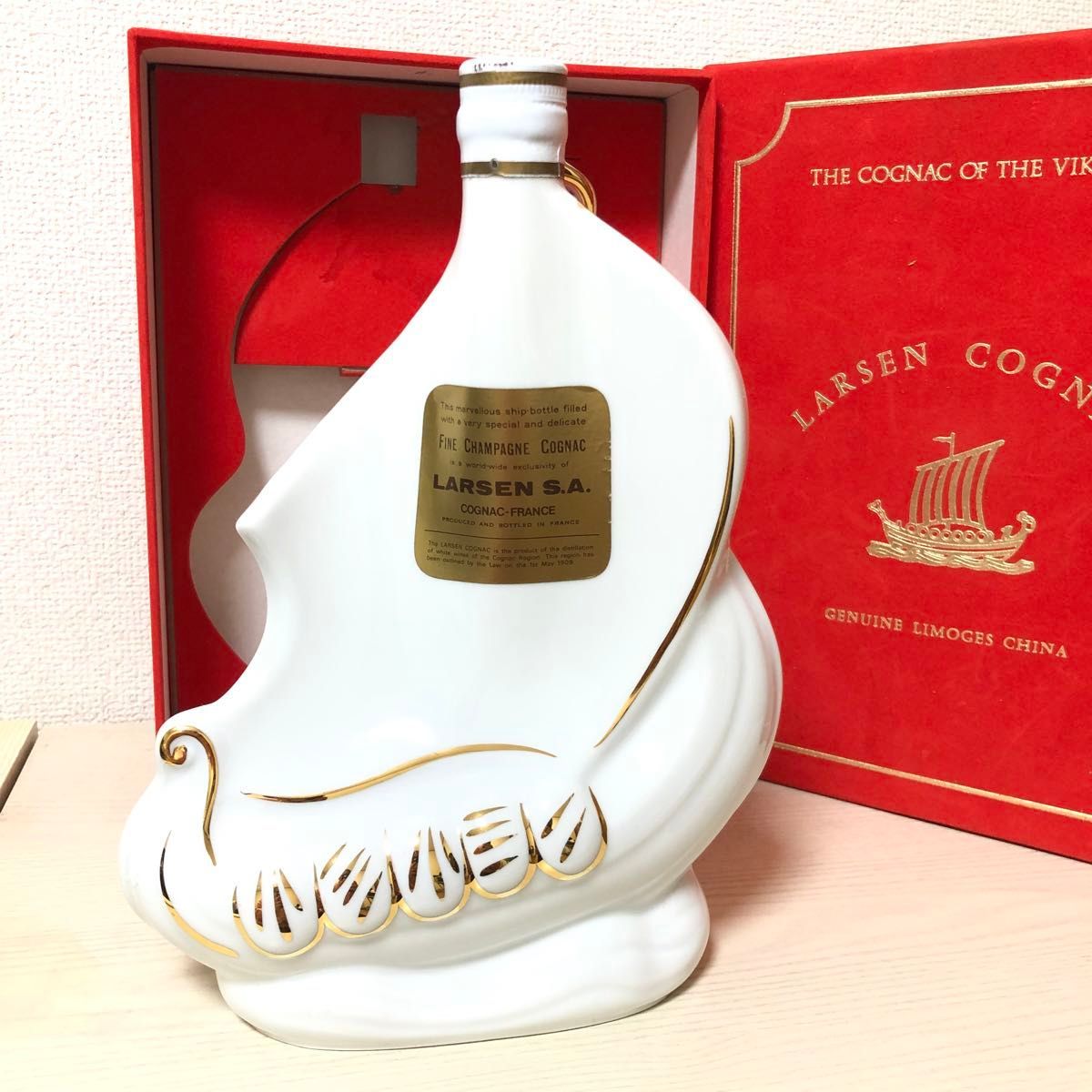 LARSEN S A ラーセン VIKING SHIP バイキングシップ 船 白 陶器ボトル