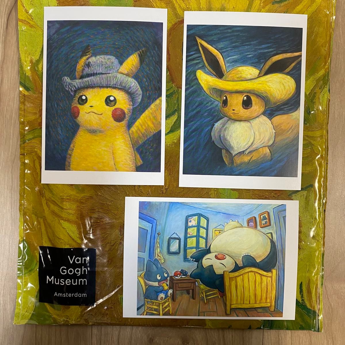 □新品 証明書付きゴッホ展 ピカチュウ キャンバスゴッホピカチュウM