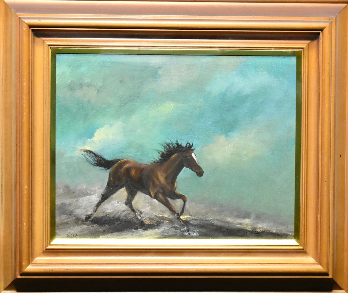 Yahoo!オークション - (2-819)久保田政子『若駒』6号 油彩 油画 油絵