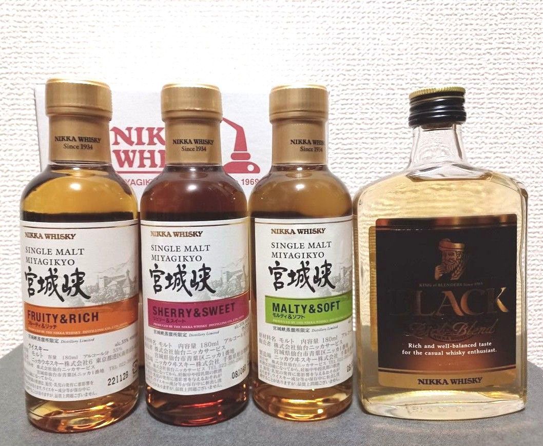 宮城峡蒸溜所限定 シングルモルト宮城峡 3種類 180ml ×3本 + おまけ