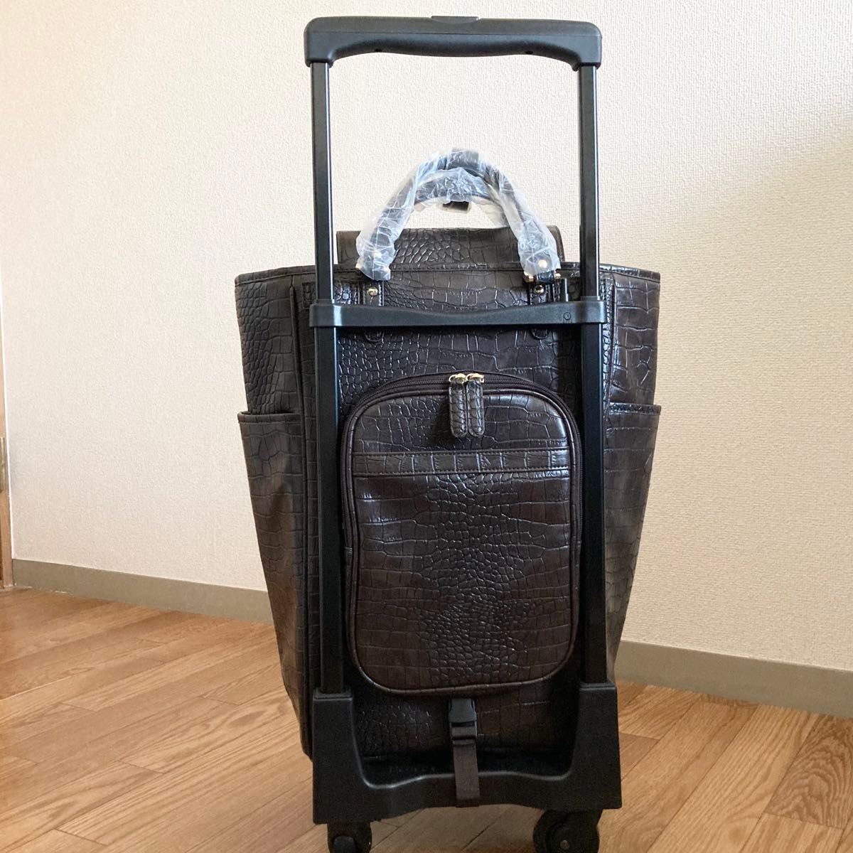 swany スワニーキャリーバッグカートクロコ型押し2wayバッグ