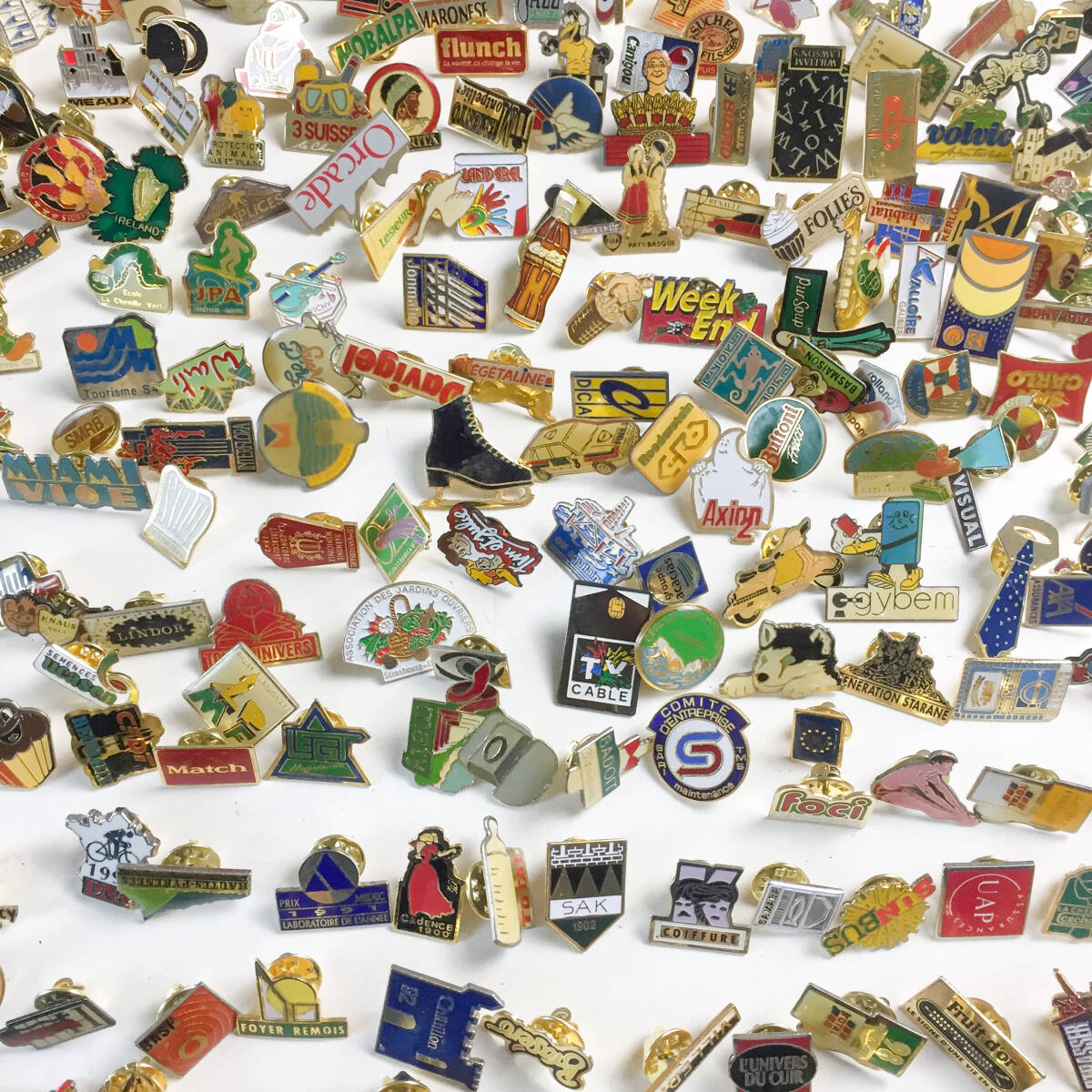 集めたくなる フランスピンバッジ200個セットまとめ売りヴィンテージ 5