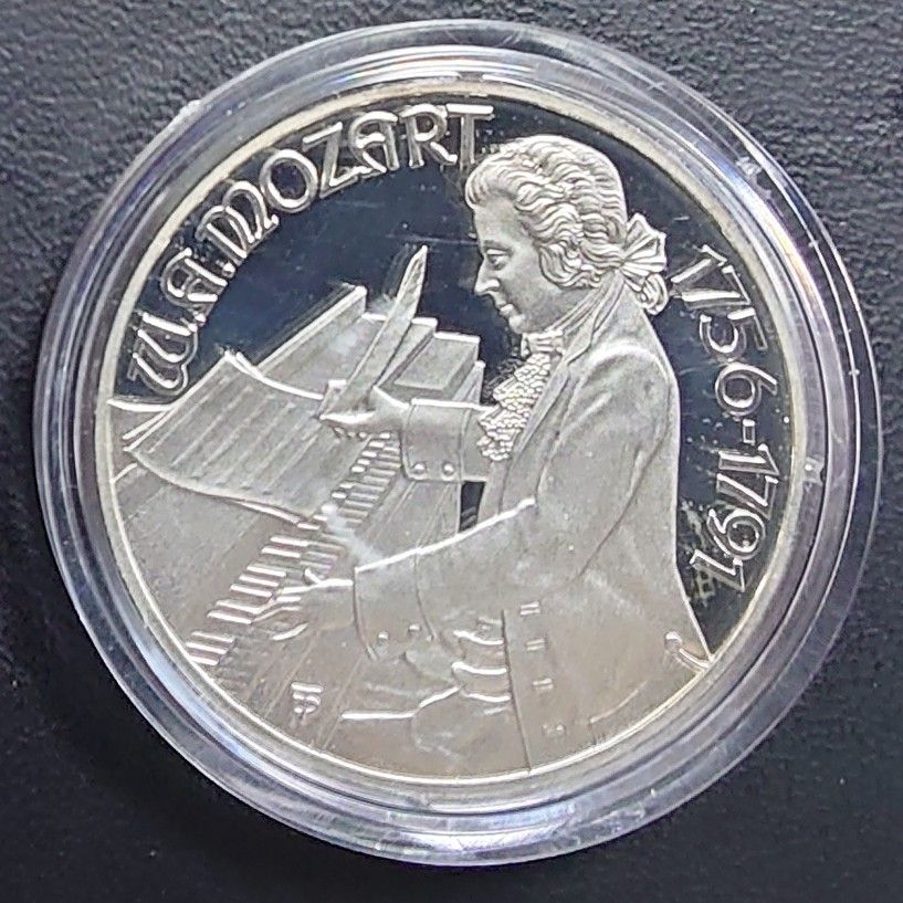 1991年 オーストリア銀貨 100シリング モーツァルト没後200年記念銀貨