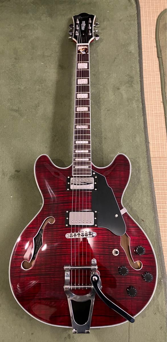 Grote セミアコースティックギター レッド Grote セミアコースティック