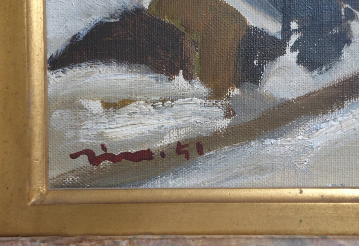 中国現代書画家 呉雅君氏作品『連年有余』図 肉筆真作保証 表装前