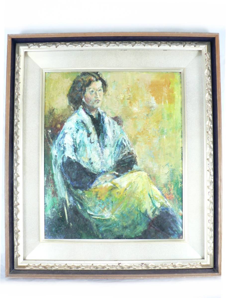 絵画 油絵 『装う』抽象画 二見純子作 100号 匿名配送