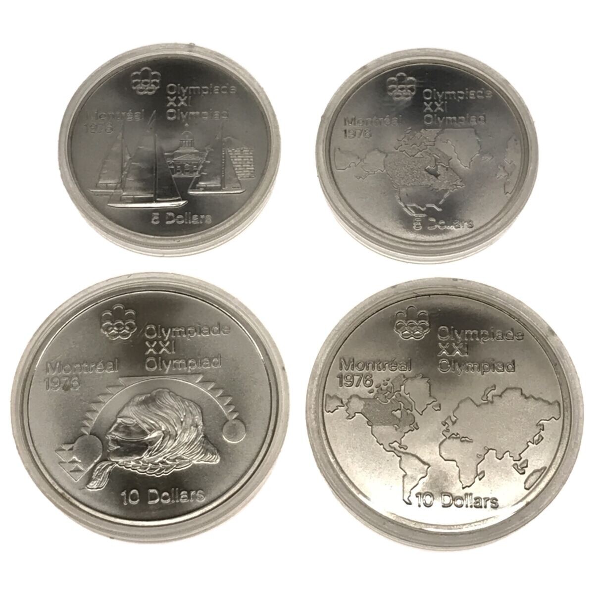 ねこ1976年オリンピック記念銀貨4枚セット（モントリオール